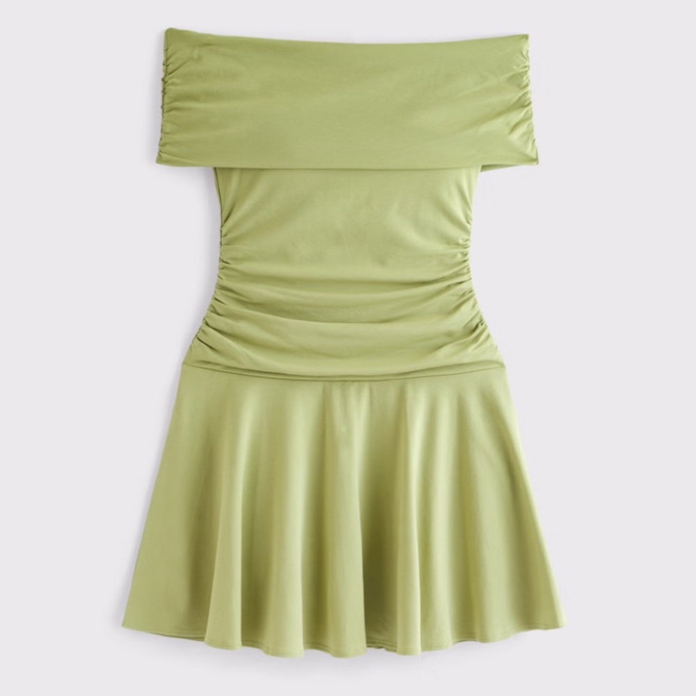 Abercrombie & Fitch Off the shoulder knit skort dress Womens Petite Small SP